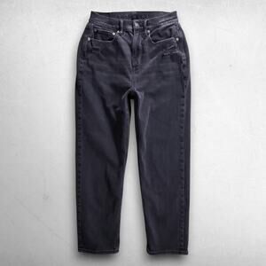 American Eagle Highest Rise 90s Boyfriend Jeans Distressed Stretch Women 6 Black